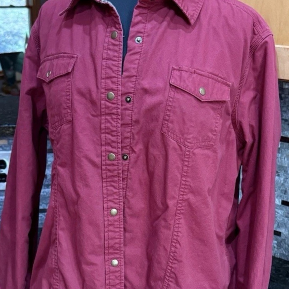 Carhartt Plaid Flannel Shirt in Brown and Cream